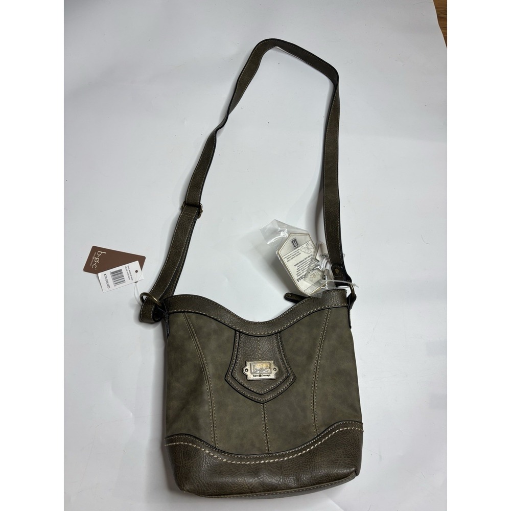 BOC Born Concept Branford Crossbody Faux Leather Bag Purse Green Charge Western